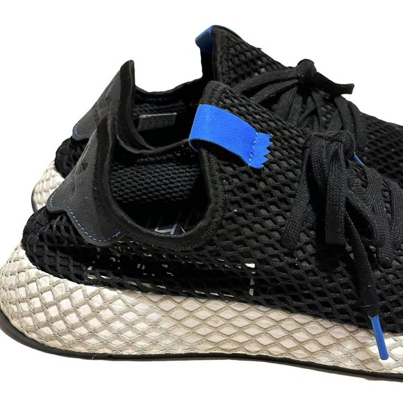 Adidas Men\'s Deerupt Alphatype Running Shoe Size 9 Black White Blue main image 10